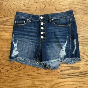 Indigo Rein Denim Shorts Size 7 Curvy